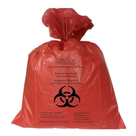 Medegen Medical Products - Ac3847r - Biohazard Waste Bag Medegen Medical Products 44 Gal. Red Bag Polypropylene 38 X 47 Inch
