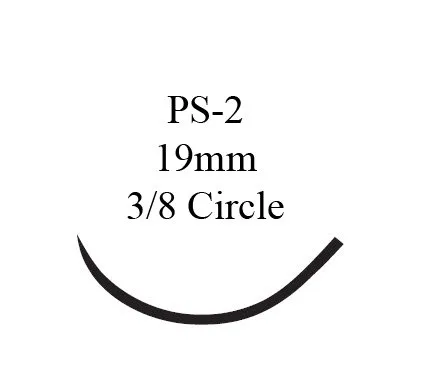 J & J Healthcare Systems - Ethilon - 1666h - Nonabsorbable Suture With Needle Ethilon Nylon Ps-2 3/8 Circle Precision Reverse Cutting Needle Size 5 - 0 Monofilament