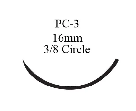 J & J Healthcare Systems - Prolene - 8634g - Nonabsorbable Suture With Needle Prolene Polypropylene Pc-3 3/8 Circle Precision Conventional Cutting Needle Size 4 - 0 Monofilament